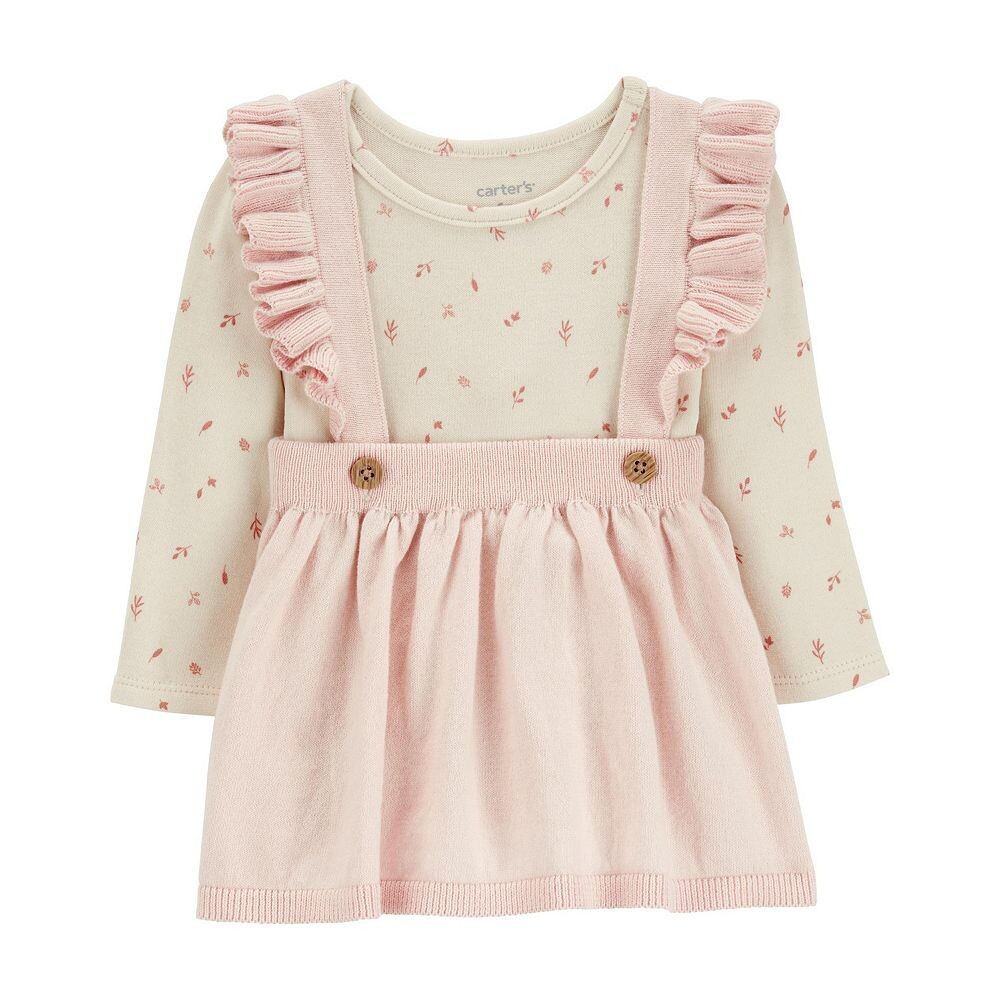 Комплект из 2 предметов: боди и джемпер с длинными рукавами для девочки Carter Carter's, цвет Ivory Pink Floral 
Комплект из 2 предметов: боди и джемпер с длинными рукавами для девочки Carter Carter's, цвет Ivory Pink Floral