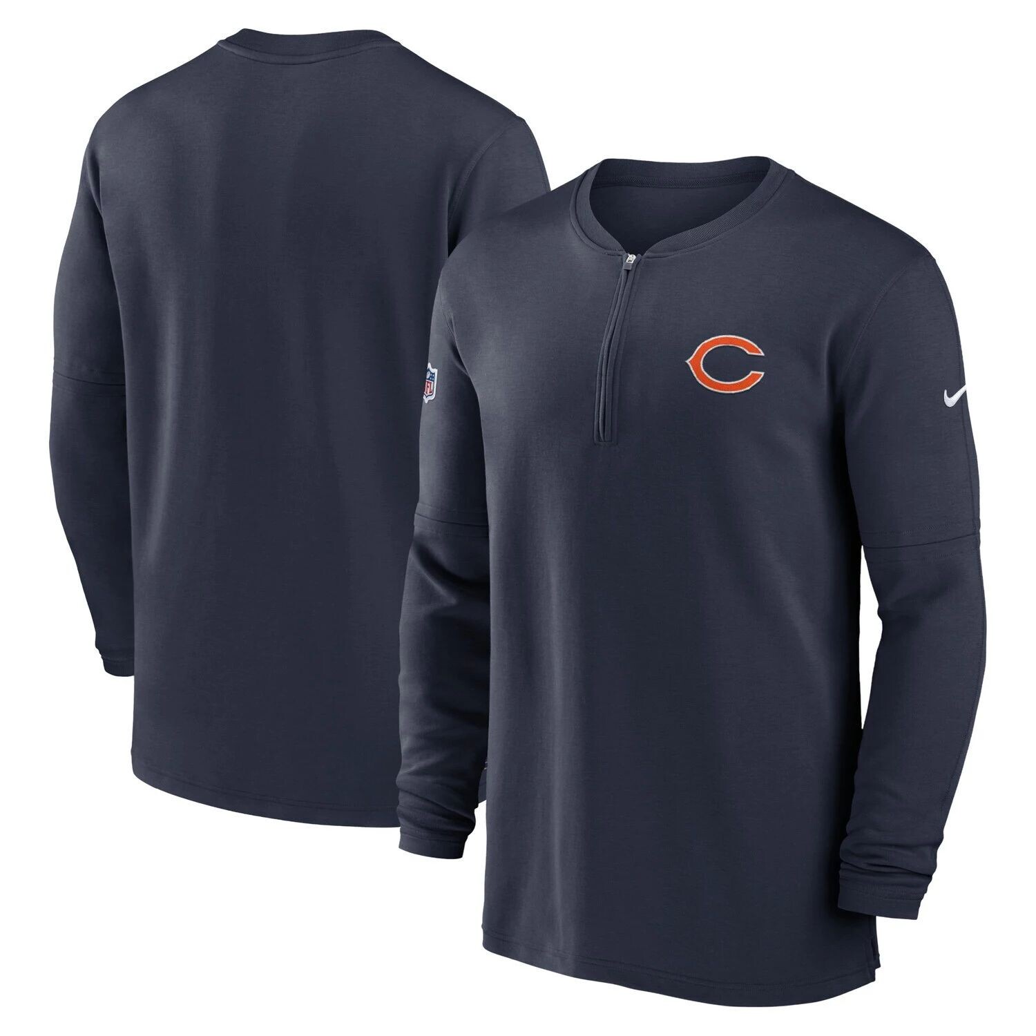 Мужской темно-синий топ Chicago Bears 2023 Sideline Performance с молнией четверть рукава и длинными рукавами Nike
Мужской темно-синий топ Chicago Bears 2023 Sideline Performance с молнией четверть рукава и длинными рукавами Nike