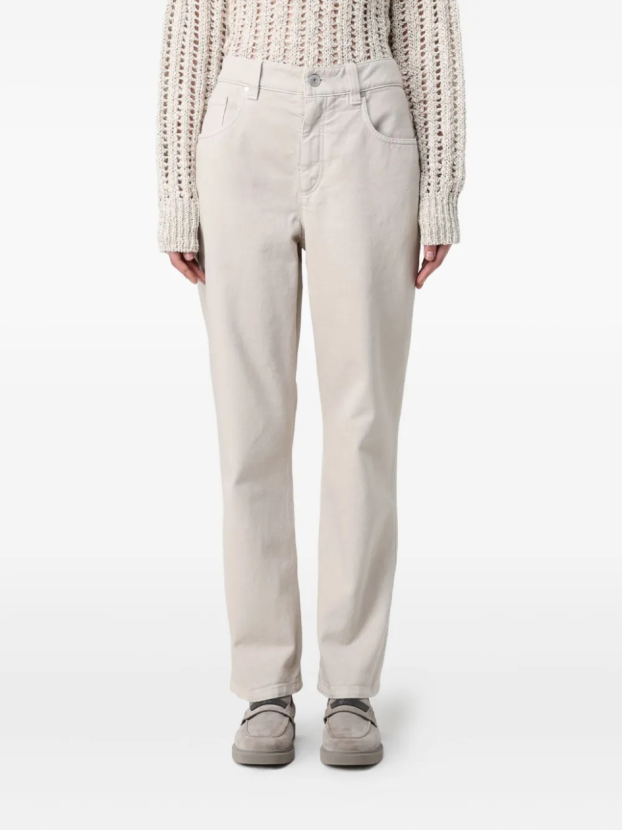 Брюки Brunello Cucinelli с нашивкой-логотипом, нейтральный
Брюки Brunello Cucinelli с нашивкой-логотипом, нейтральный