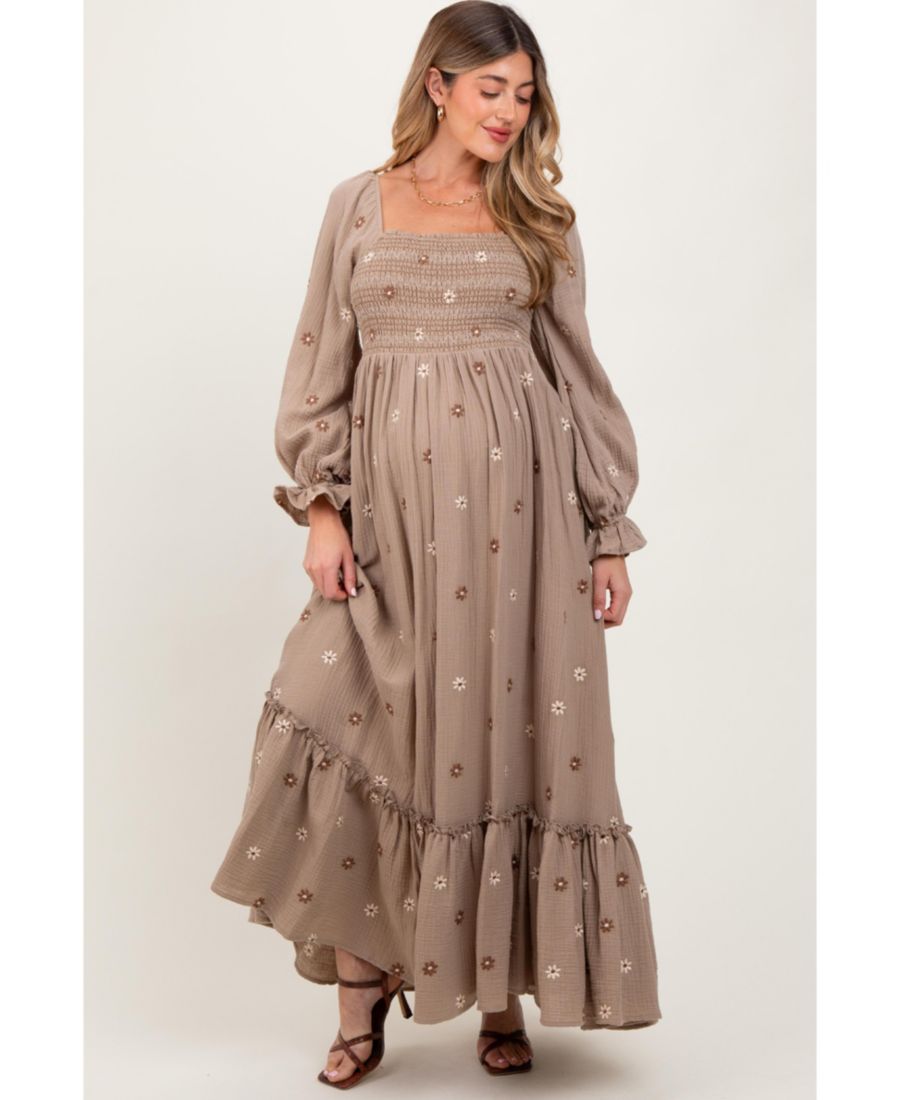 Кремовое платье для беременных с длинными рукавами и цветочным принтом Pinkblush, Grey
Кремовое платье для беременных с длинными рукавами и цветочным принтом Pinkblush, Grey