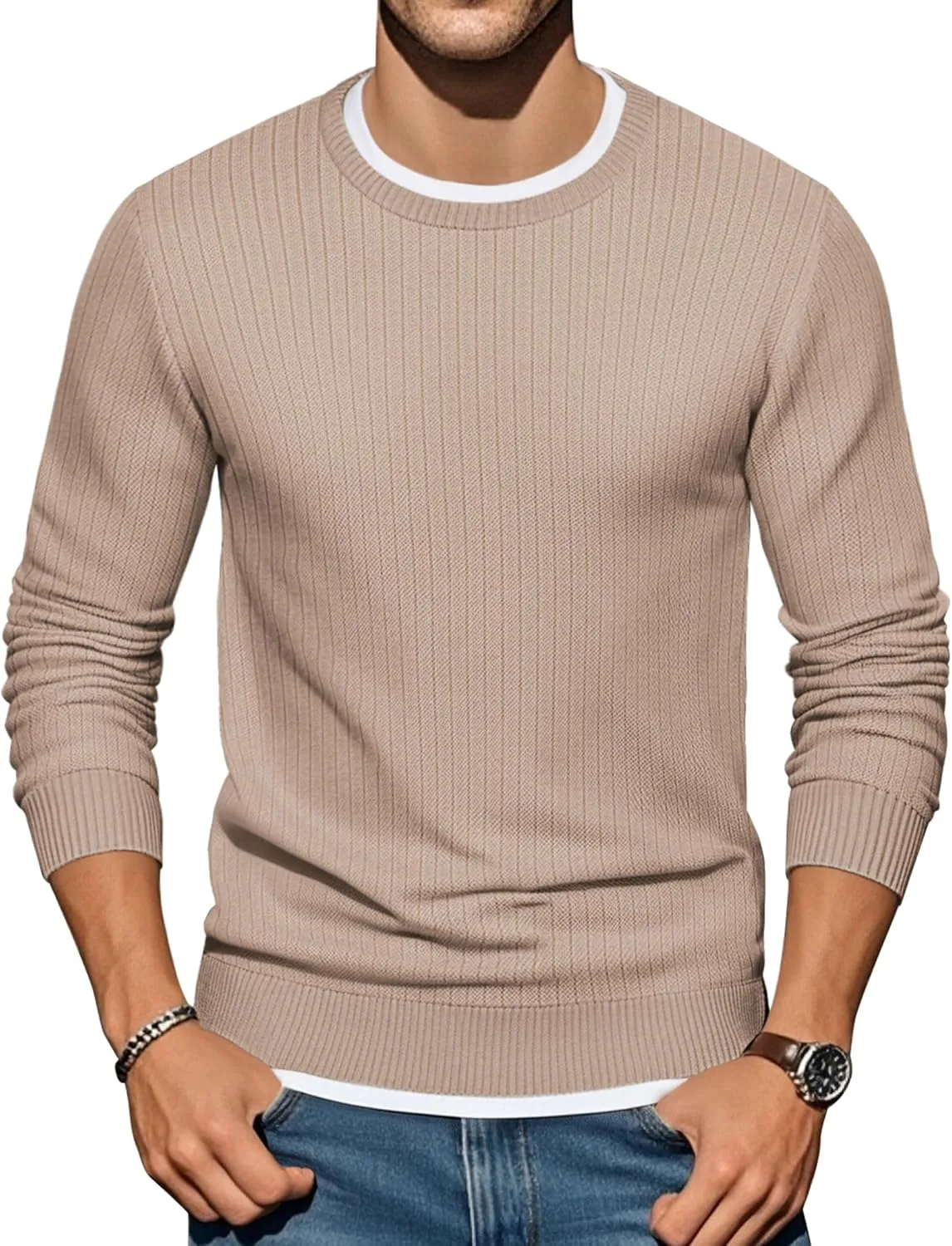 COOFANDY мужской свитер с круглым вырезом легкий вязаный
COOFANDY мужской свитер с круглым вырезом легкий вязаный