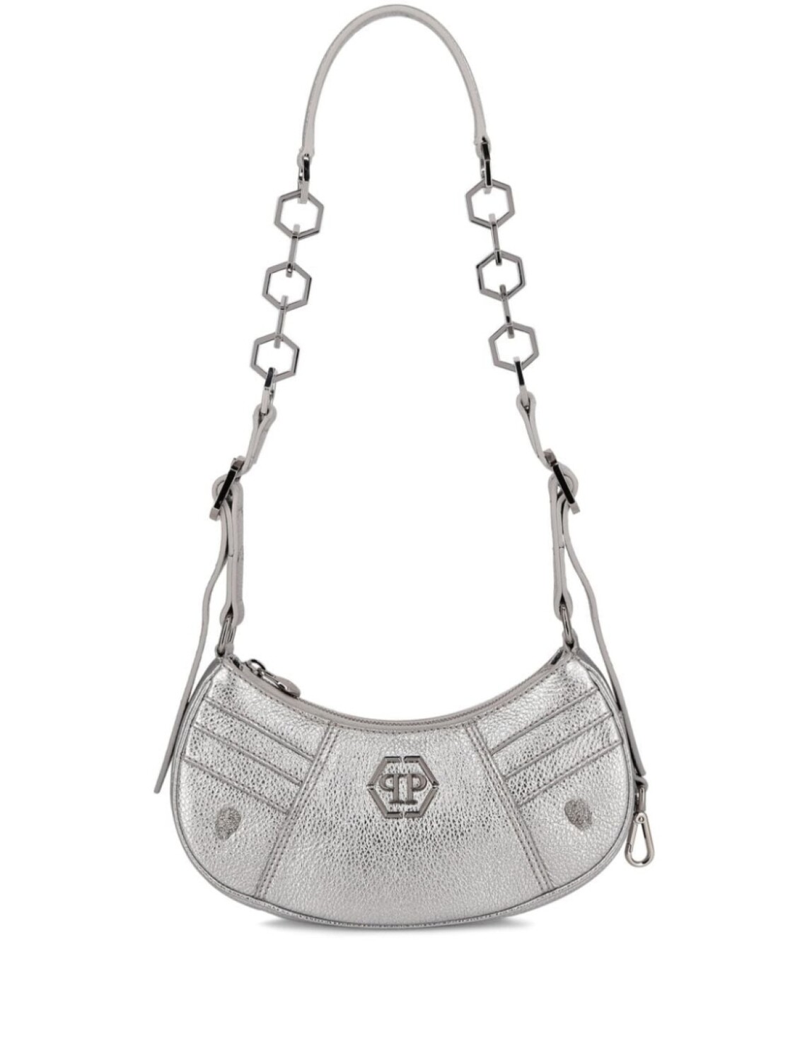 Philipp Plein мини-сумка на плечо, серебристый
Philipp Plein мини-сумка на плечо, серебристый