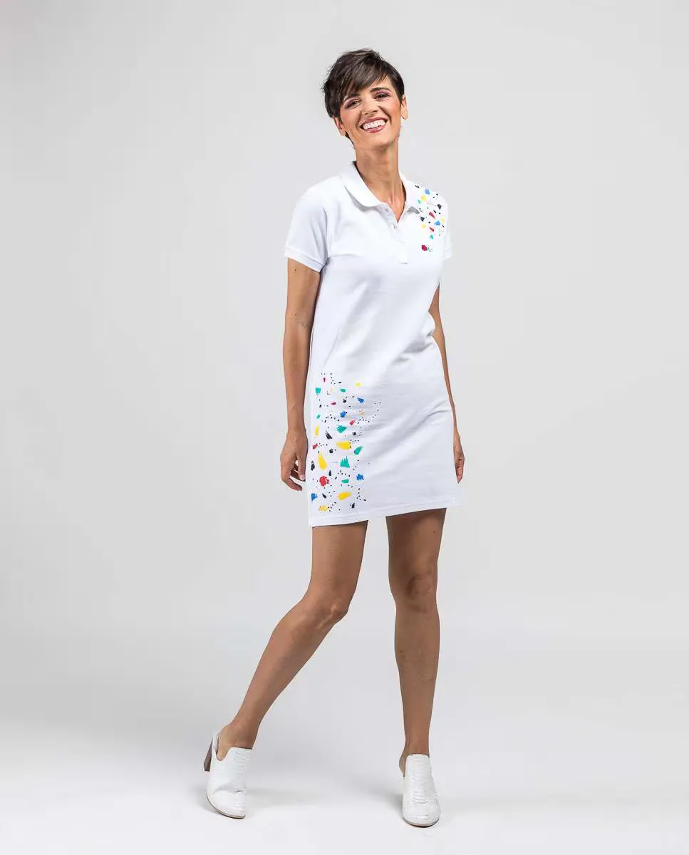 Короткое платье из пике с пуговицами и короткими рукавами De la Roca, белый
Короткое платье из пике с пуговицами и короткими рукавами De la Roca, белый