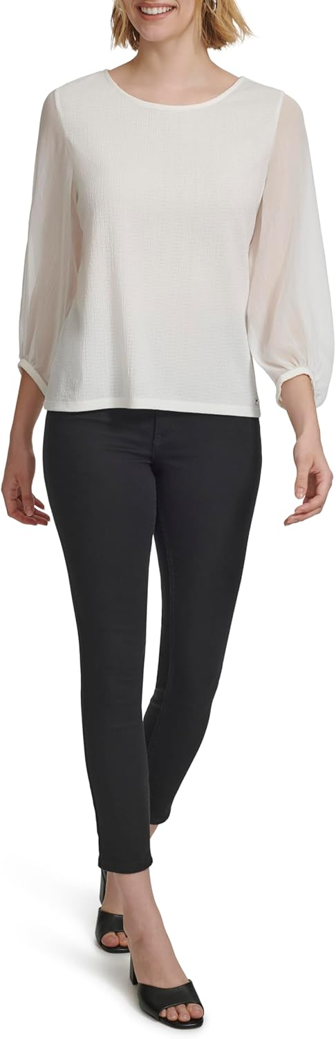 Женская блузка Calvin Klein Mix Media Knit Longlseeve, Cream
Женская блузка Calvin Klein Mix Media Knit Longlseeve, Cream