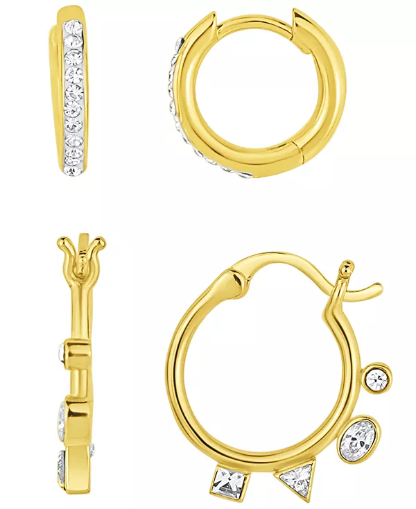 Комплект из 2 пар позолоченных серег-колец с кристаллами And Now This, gold-plated
Комплект из 2 пар позолоченных серег-колец с кристаллами And Now This, gold-plated