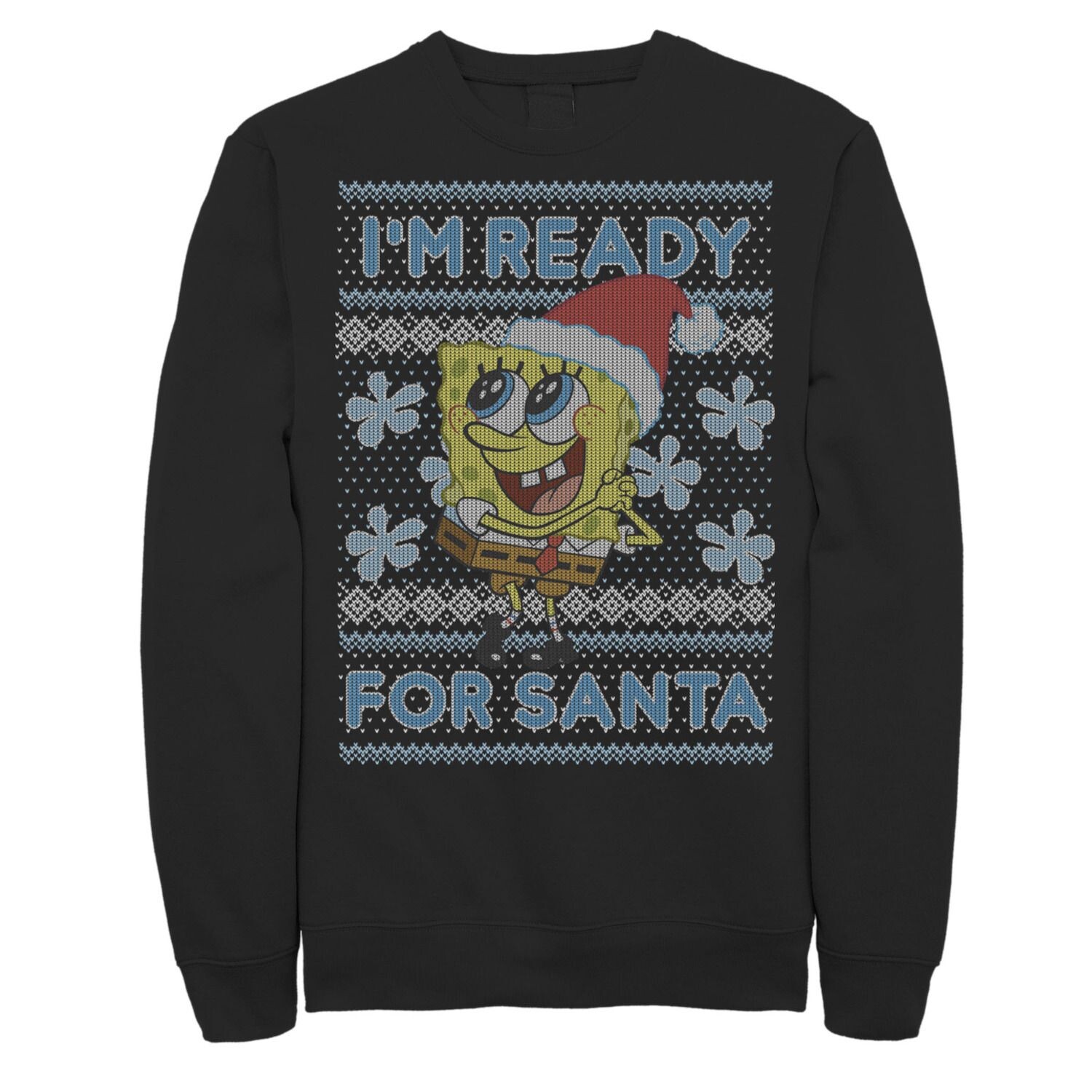 Мужской флисовый пуловер SpongeBob SquarePants I'm Ready For Santa Ugly Christmas Nickelodeon, черный
Мужской флисовый пуловер SpongeBob SquarePants I'm Ready For Santa Ugly Christmas Nickelodeon, черный