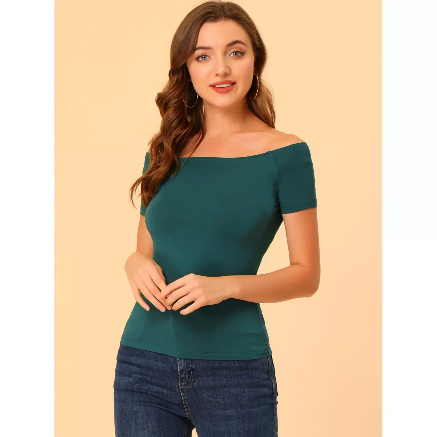 Женская однотонная блузка с короткими рукавами и открытыми плечами длиной до бедра ALLEGRA K, черный
Женская однотонная блузка с короткими рукавами и открытыми плечами длиной до бедра ALLEGRA K, черный