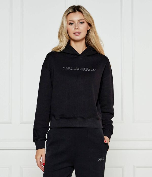 Толстовка женская Karl Lagerfeld с блестящей надписью, черный
Толстовка женская Karl Lagerfeld с блестящей надписью, черный