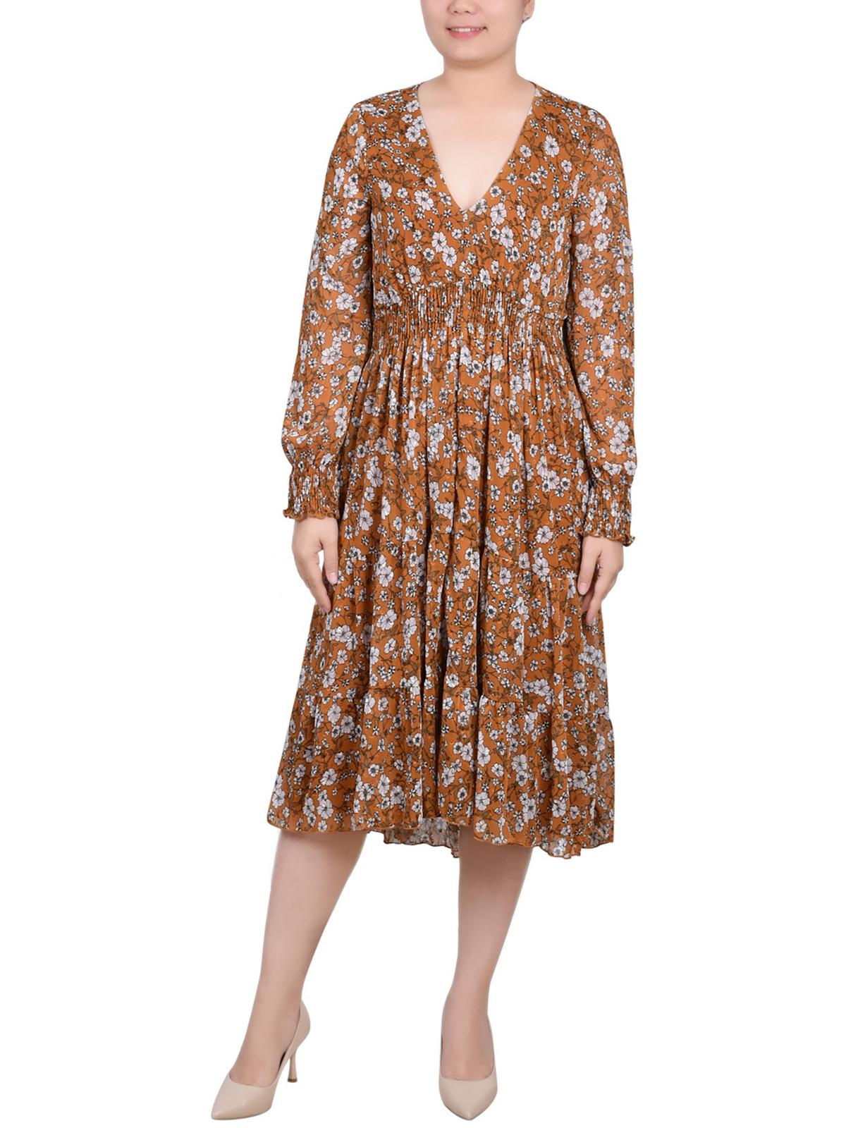 Женское шифоновое платье миди с цветочным принтом Petites NY Collection, цвет mustard floral
Женское шифоновое платье миди с цветочным принтом Petites NY Collection, цвет mustard floral
