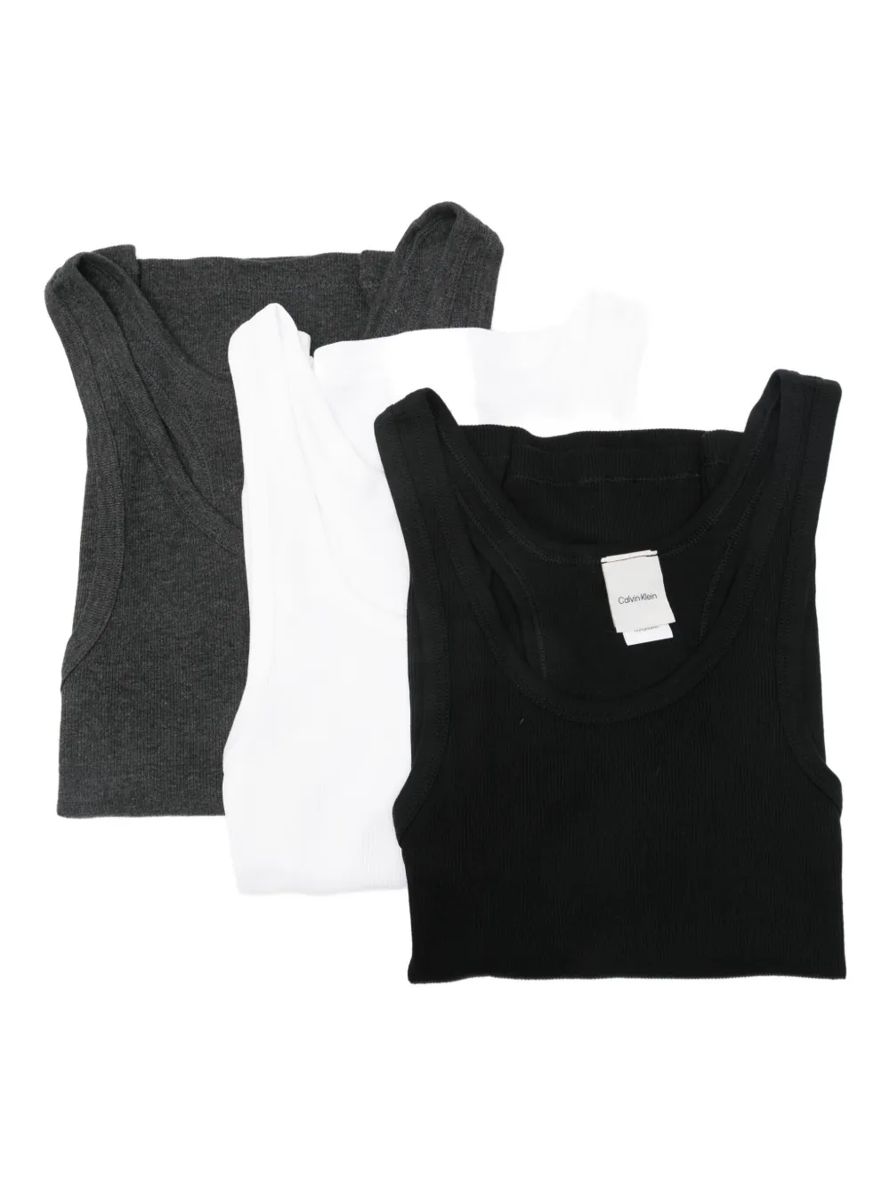 Комплект из трех топов в рубчик Calvin Klein, черный
Комплект из трех топов в рубчик Calvin Klein, черный