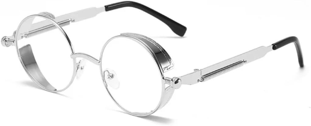 Солнцезащитные очки с защитой UV400 | Металлические круглые линзы в стиле панк | Цветные линзы | Для женщин и мужчин | Для занятий спортом на открытом воздухе и вождения DSVIGF, Silver
Солнцезащитные очки с защитой UV400 | Металлические круглые линзы в стиле панк | Цветные линзы | Для женщин и мужчин | Для занятий спортом на открытом воздухе и вождения DSVIGF, Silver