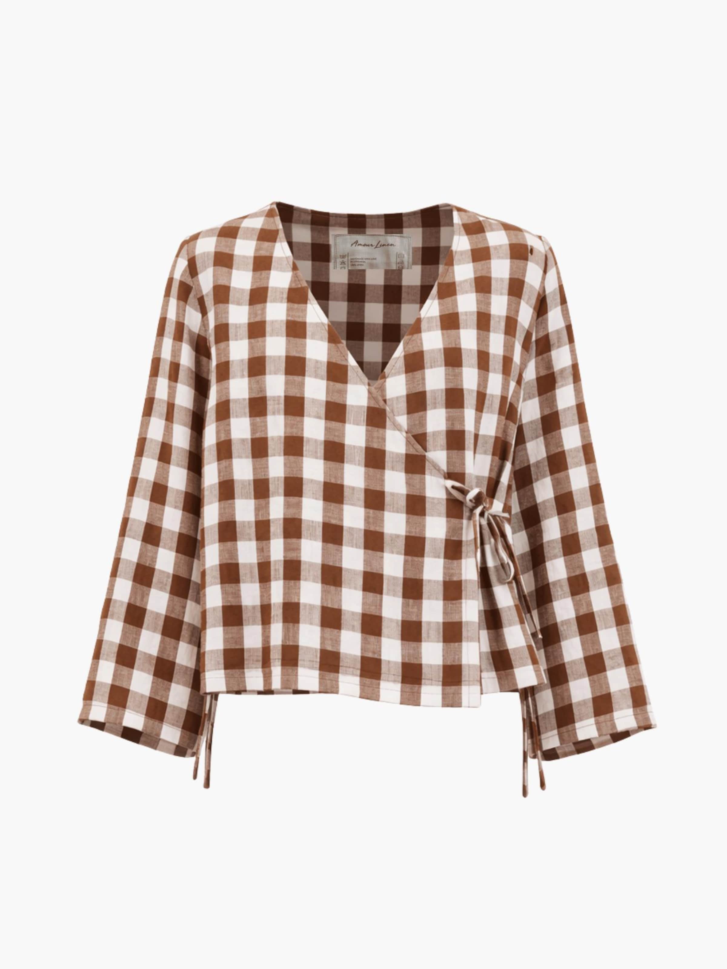 AmourLinen Топ 'Adele' в коричневом цвете
AmourLinen Топ 'Adele' в коричневом цвете