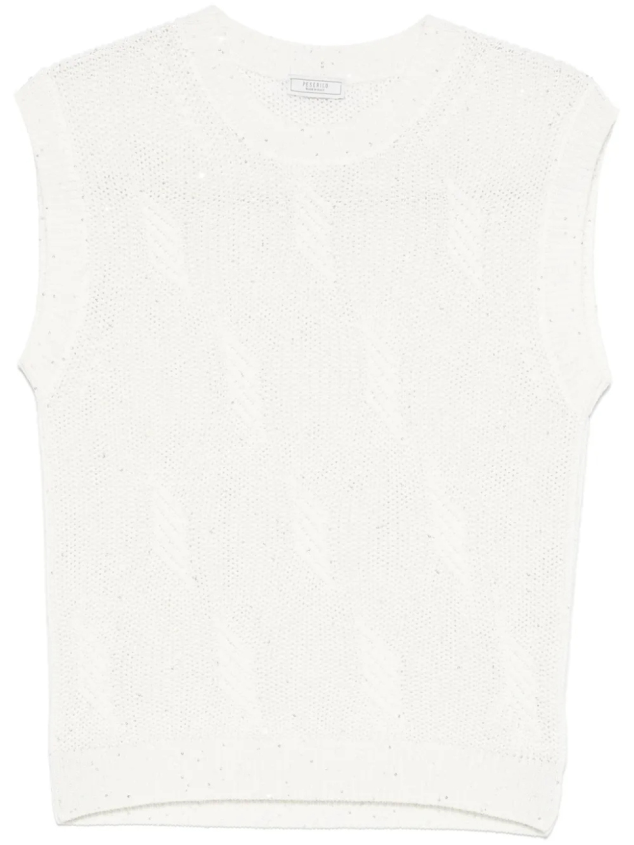 Peserico трикотажный топ с пайетками, белый
Peserico трикотажный топ с пайетками, белый