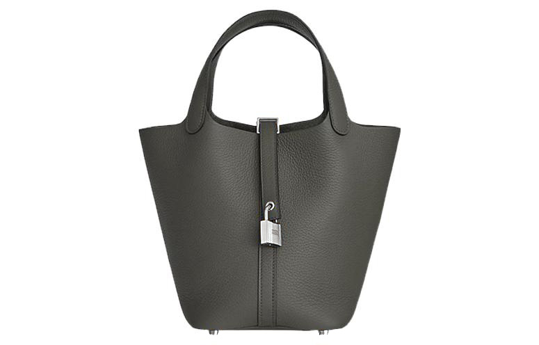 Пикотин Лок Клеменс Бычья Кожа Сумка Корзина Сумка Ведро 18 Женская 0L Грисмайер Кучево-дождевой Серый HERMES 
Пикотин Лок Клеменс Бычья Кожа Сумка Корзина Сумка Ведро 18 Женская 0L Грисмайер Кучево-дождевой Серый HERMES