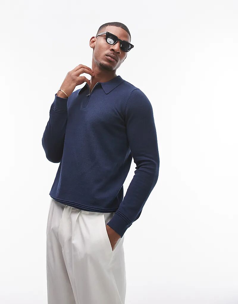 Необходимое поло в темно-синем цвете Topman 
Необходимое поло в темно-синем цвете Topman