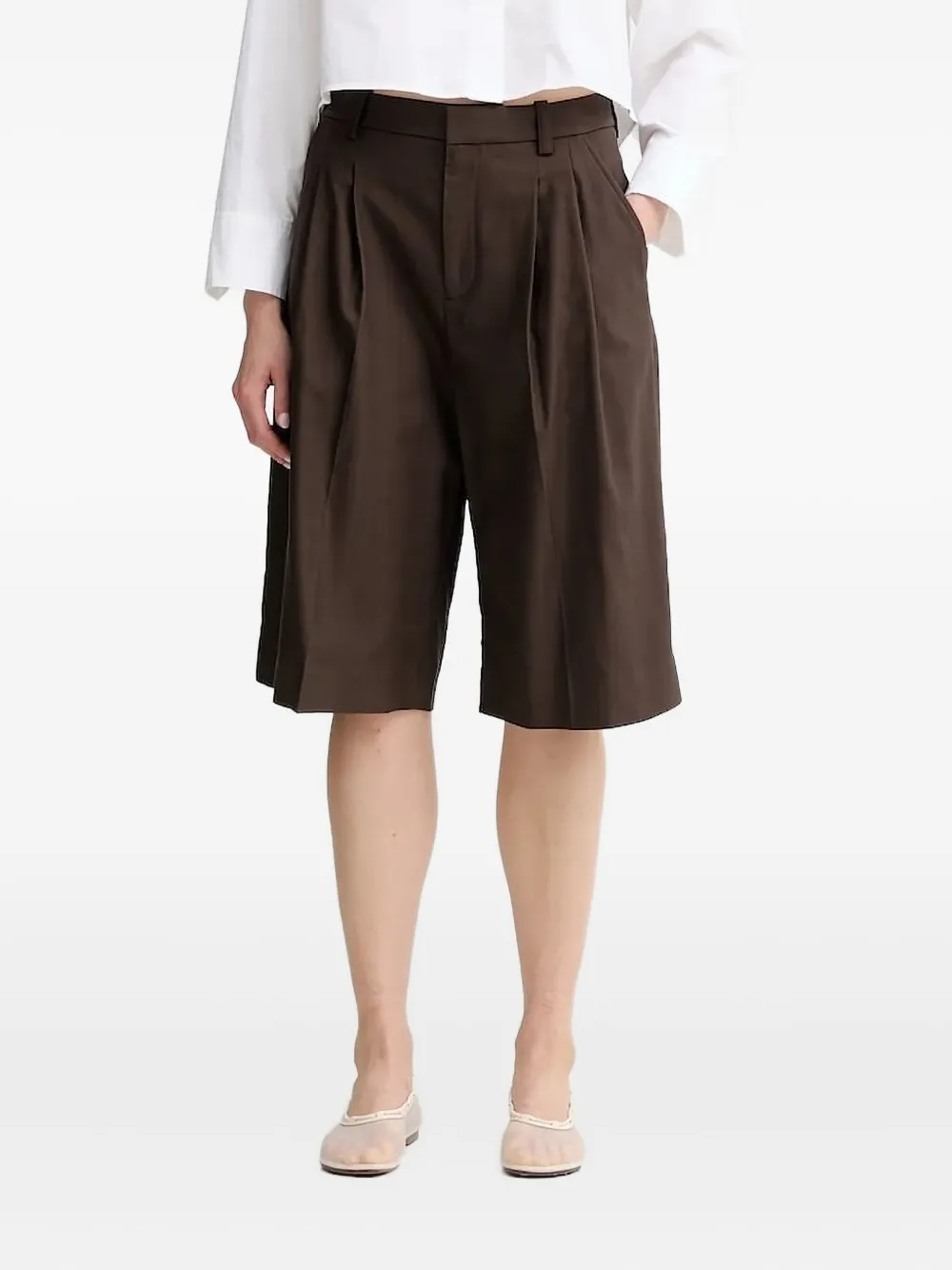 Шорты с карманами и складками A.L.C., коричневый
Шорты с карманами и складками A.L.C., коричневый