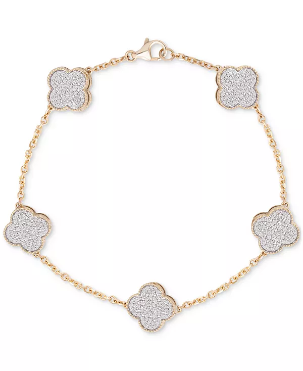 Мужской гибкий браслет с бриллиантами в форме клевера (1-1/4 карата) из 10-каратного золота Macy'S, gold
Мужской гибкий браслет с бриллиантами в форме клевера (1-1/4 карата) из 10-каратного золота Macy'S, gold