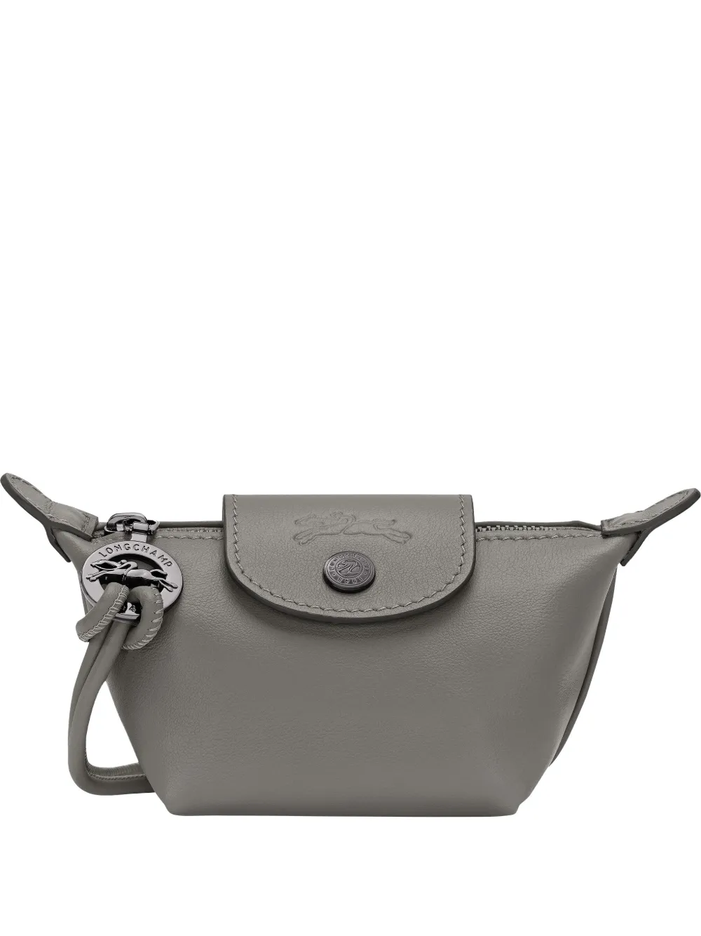 Кожаный кошелек для монет Le Pliage Xtra Longchamp, серый 
Кожаный кошелек для монет Le Pliage Xtra Longchamp, серый