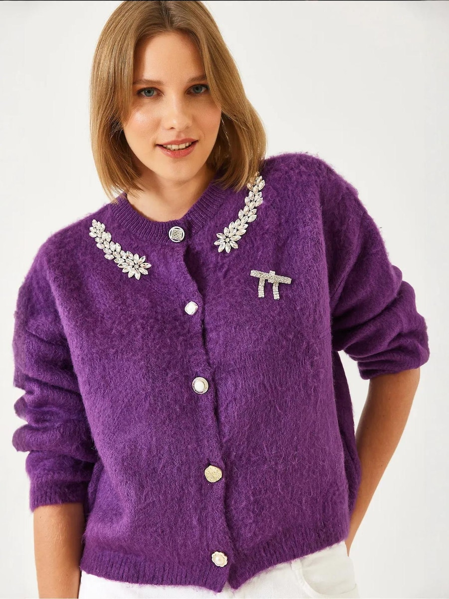 Вязаный кардиган Bianco Lucci, темно-фиолетовый
Вязаный кардиган Bianco Lucci, темно-фиолетовый