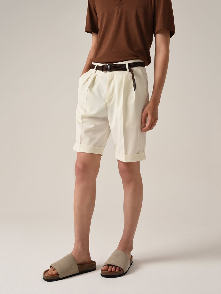 Свободные брюки со складками спереди Antioch, экрю 
Свободные брюки со складками спереди Antioch, экрю