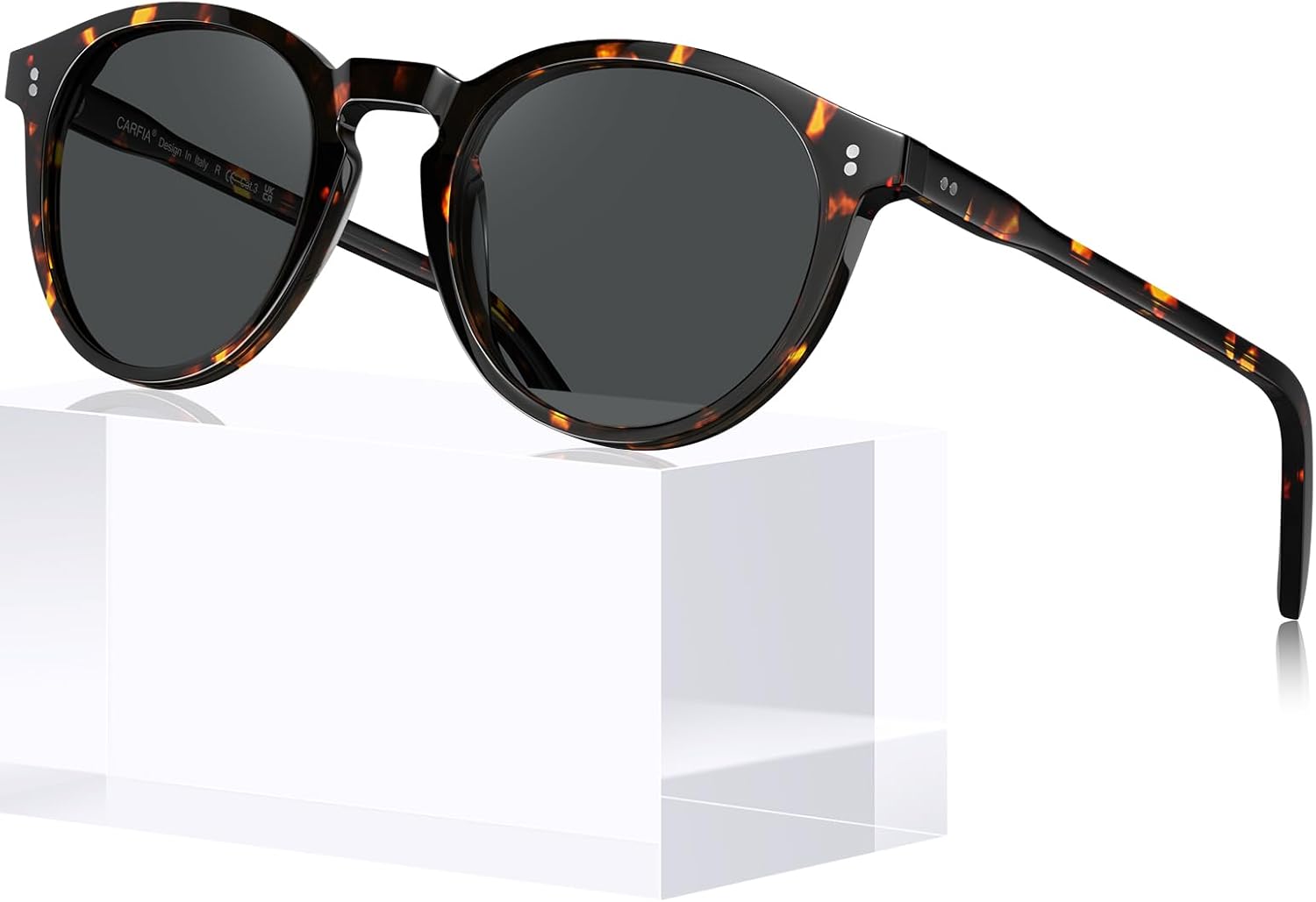 Женские круглые поляризованные солнцезащитные очки CARFIA с защитой от УФ-излучения, оправа из ацетата, классический ретро-стиль, модель CA2302, черепаховая оправа, 6. Brown Tortoise Shell Frame Grey Lens
Женские круглые поляризованные солнцезащитные очки CARFIA с защитой от УФ-излучения, оправа из ацетата, классический ретро-стиль, модель CA2302, черепаховая оправа, 6. Brown Tortoise Shell Frame Grey Lens
