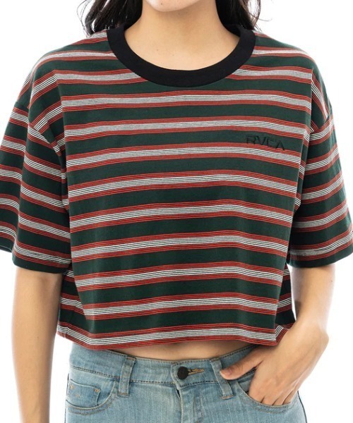 Футболка с коротким рукавом, кроп, в полоску RVCA, черный
Футболка с коротким рукавом, кроп, в полоску RVCA, черный