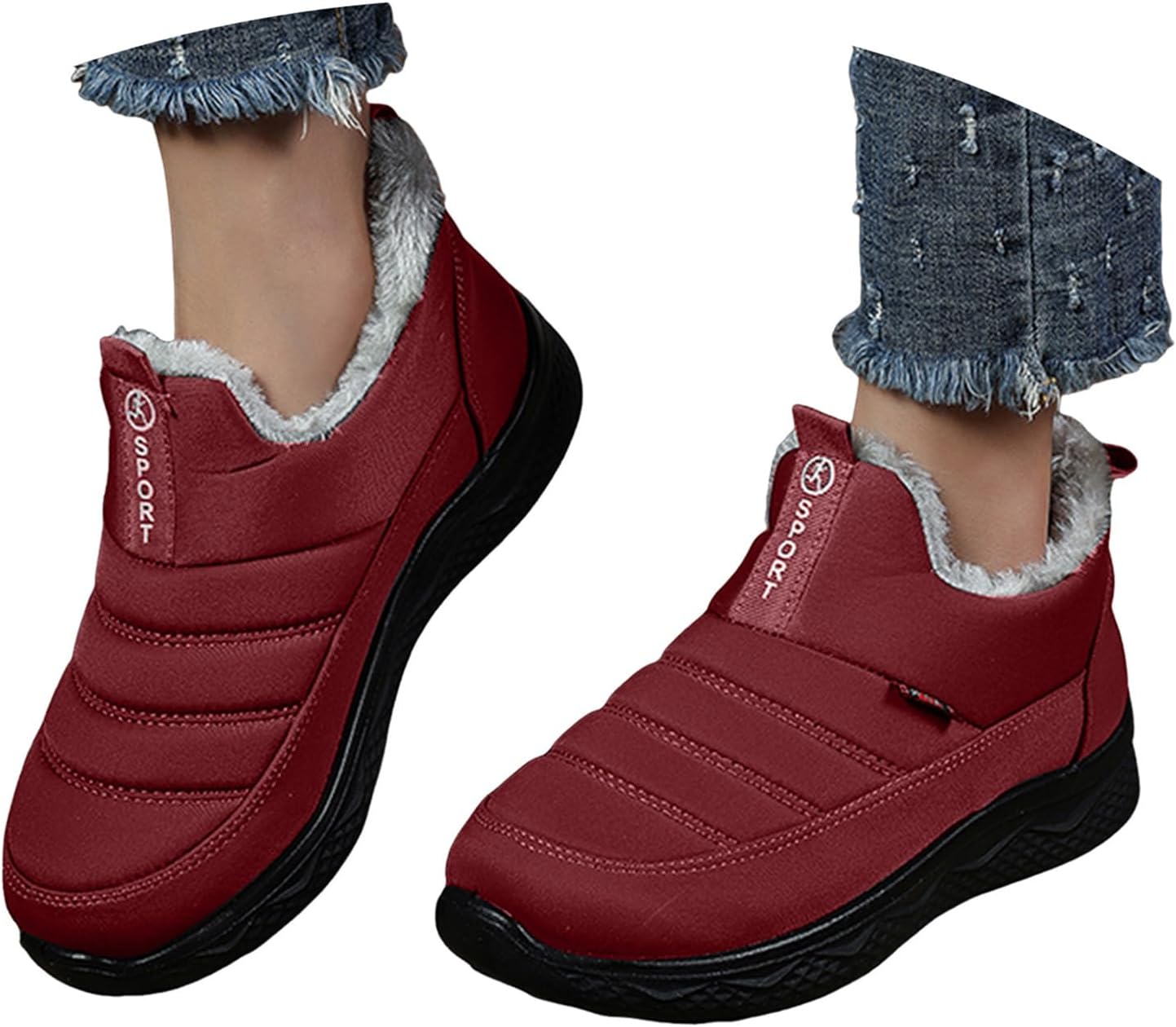 Зимние ботинки для женщин и мужчин, классические с меховой подкладкой, теплые снегоступы, ботильоны с противоскользящей подошвой, водонепроницаемые, удобные, без шнурков, для прогулок на улице, осенние спортивные кроссовки Jyswoshoe, красный
Зимние ботинки для женщин и мужчин, классические с меховой подкладкой, теплые снегоступы, ботильоны с противоскользящей подошвой, водонепроницаемые, удобные, без шнурков, для прогулок на улице, осенние спортивные кроссовки Jyswoshoe, красный