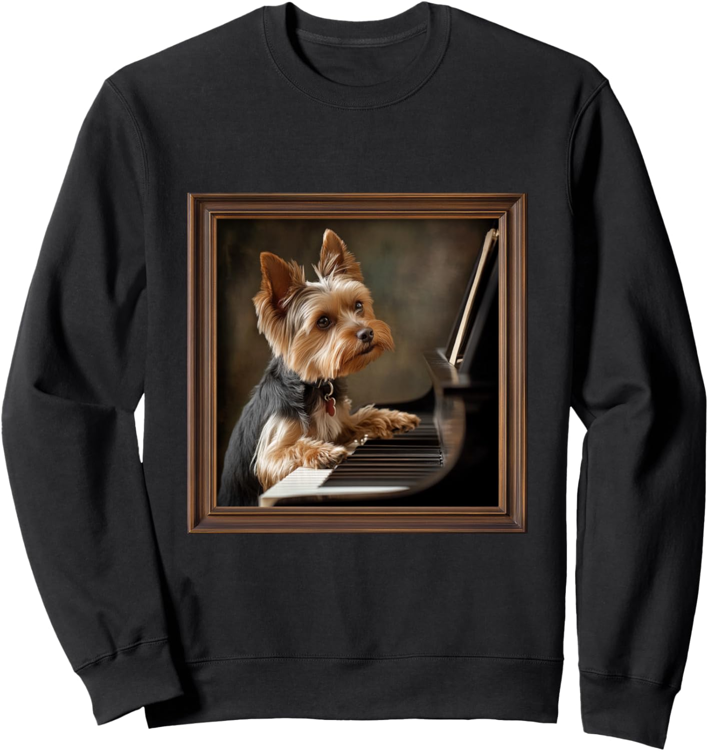 Толстовка с изображением пианино и йоркширского терьера Happy, черный
Толстовка с изображением пианино и йоркширского терьера Happy, черный