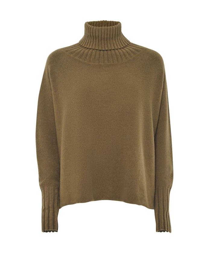 Свитер с высоким воротником Manila Grace, зеленый
Свитер с высоким воротником Manila Grace, зеленый