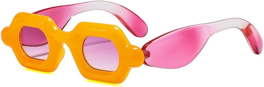 Солнцезащитные очки для мужчин и женщин - защита UV400 - двухцветная оправа в стиле панк с градиентом, толстая, для занятий спортом на открытом воздухе и вождения DSVIGF, Orange Pink
Солнцезащитные очки для мужчин и женщин - защита UV400 - двухцветная оправа в стиле панк с градиентом, толстая, для занятий спортом на открытом воздухе и вождения DSVIGF, Orange Pink