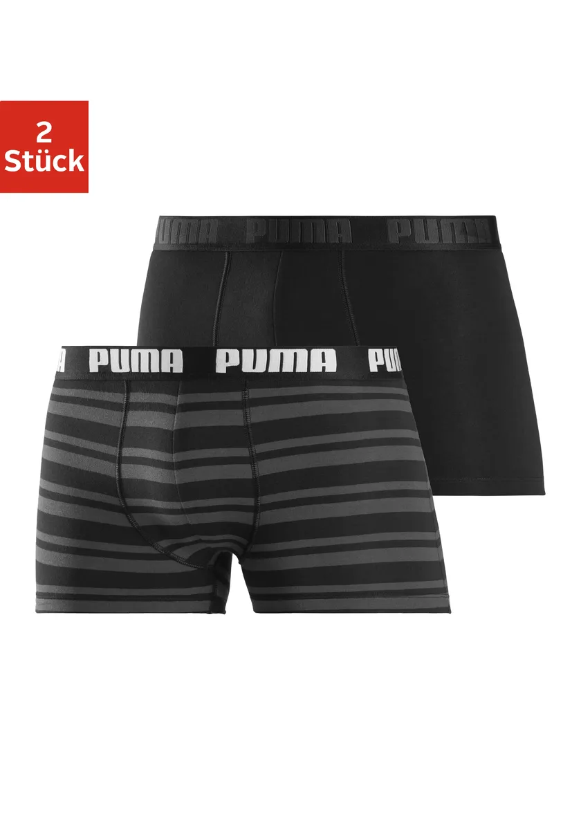 Боксеры PUMA (2 шт.), с тканым поясом с логотипом, цвет Schwarz-Gestreift, Schwarz-Uni
Боксеры PUMA (2 шт.), с тканым поясом с логотипом, цвет Schwarz-Gestreift, Schwarz-Uni
