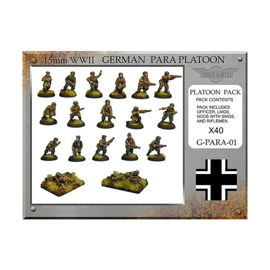 Взвод десантников, WWII Miniatures - German Infantry (15mm)
Взвод десантников, WWII Miniatures - German Infantry (15mm)
