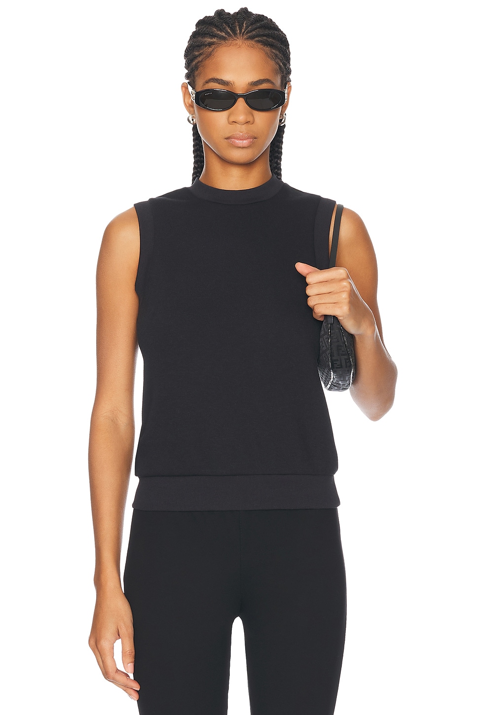 Укороченный топ-жилет Sprwmn, Black 
Укороченный топ-жилет Sprwmn, Black