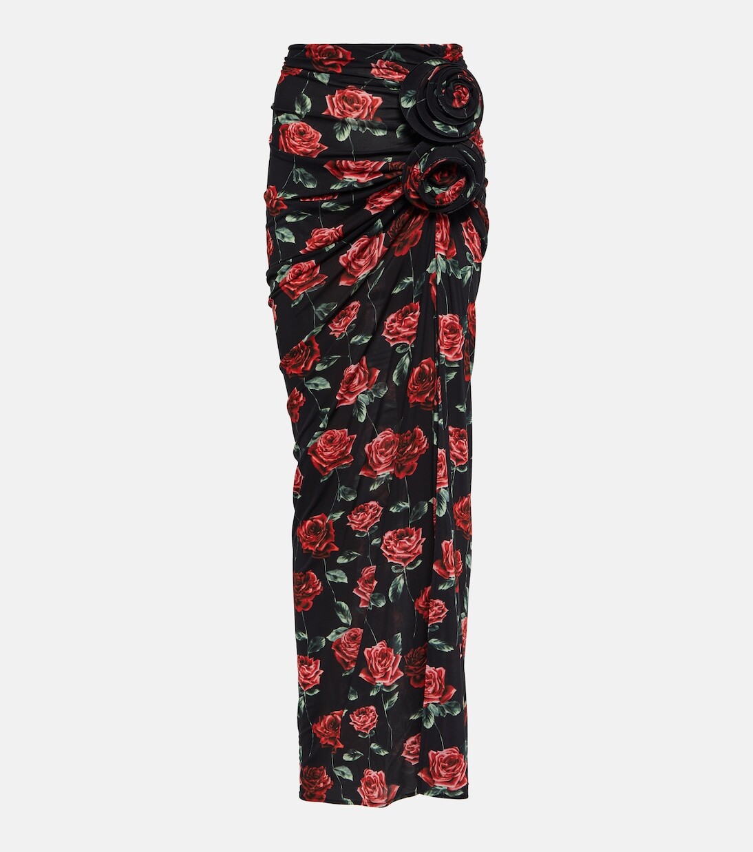 Юбка макси с цветочной аппликацией Magda Butrym, черный
Юбка макси с цветочной аппликацией Magda Butrym, черный