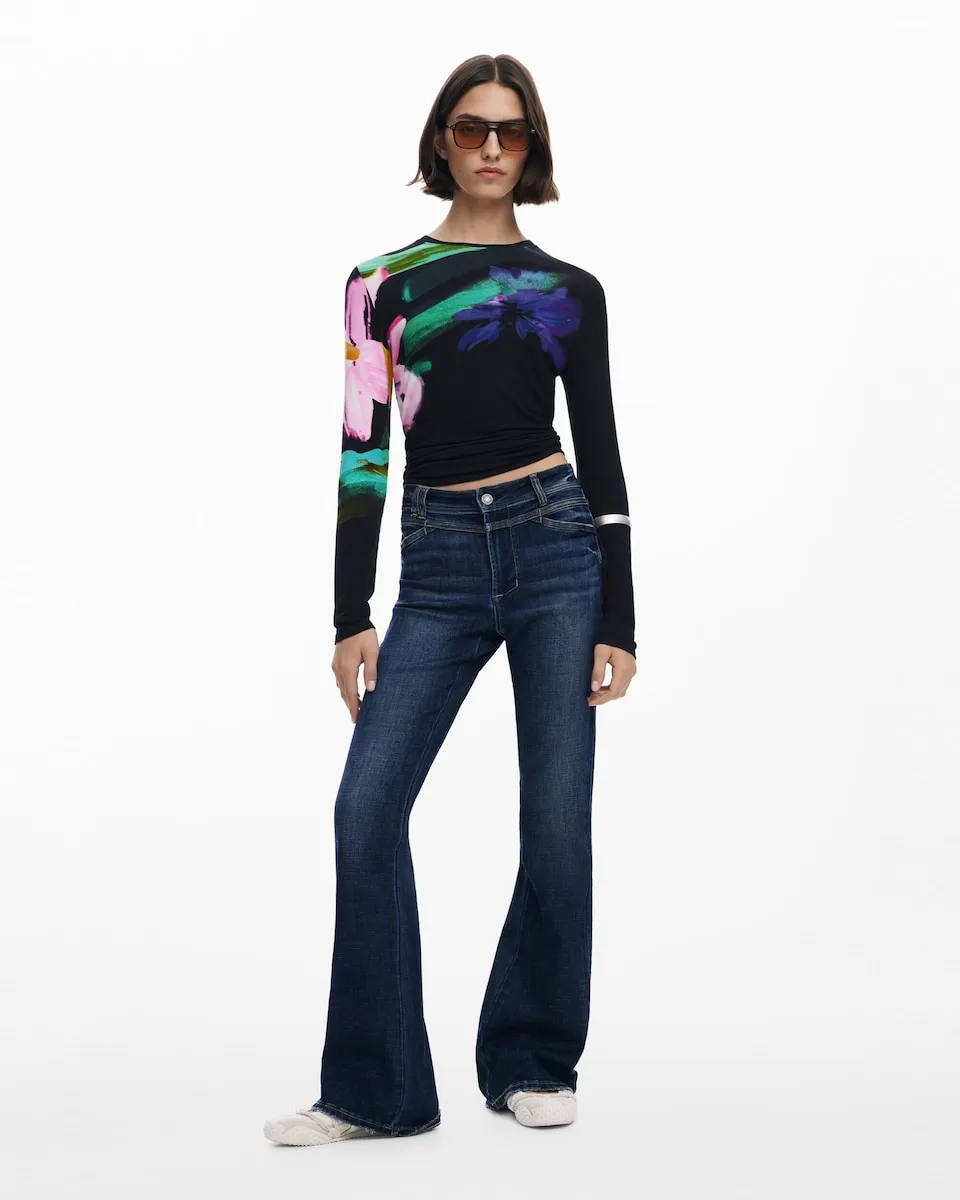 Женские ковбойские джинсы с потертостями Desigual, синий
Женские ковбойские джинсы с потертостями Desigual, синий