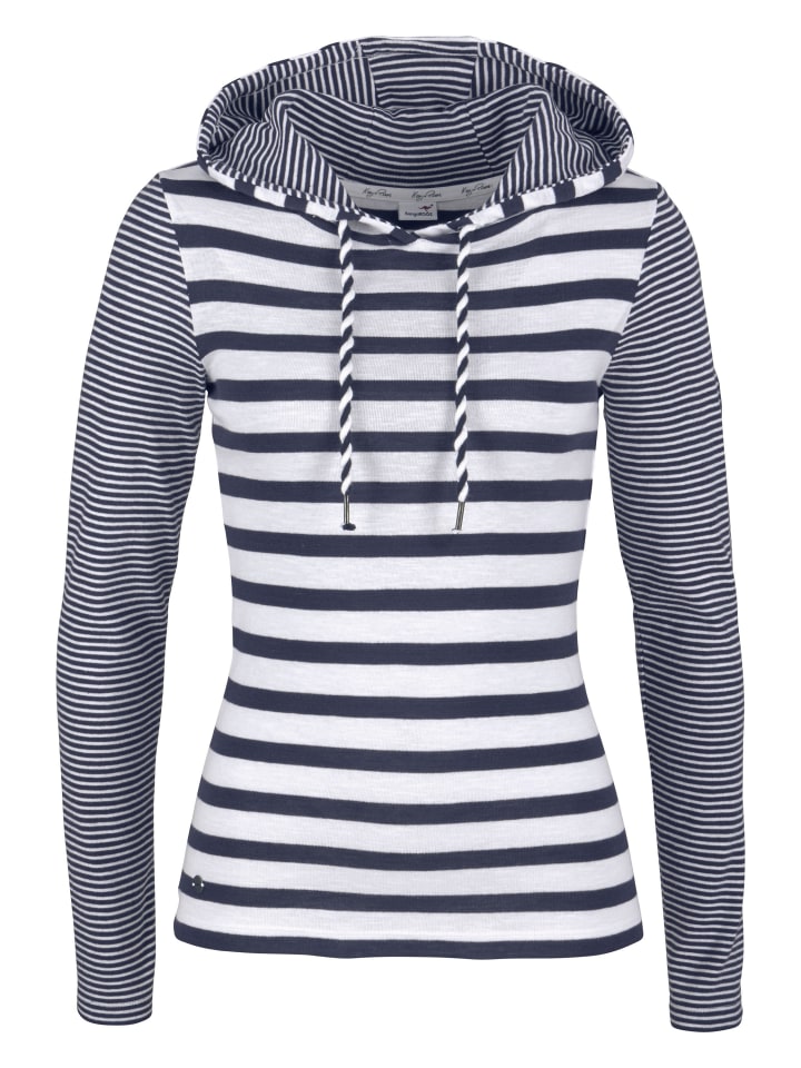 Рубашка с капюшоном в темно-синюю и белую полоску Kangaroos
Рубашка с капюшоном в темно-синюю и белую полоску Kangaroos