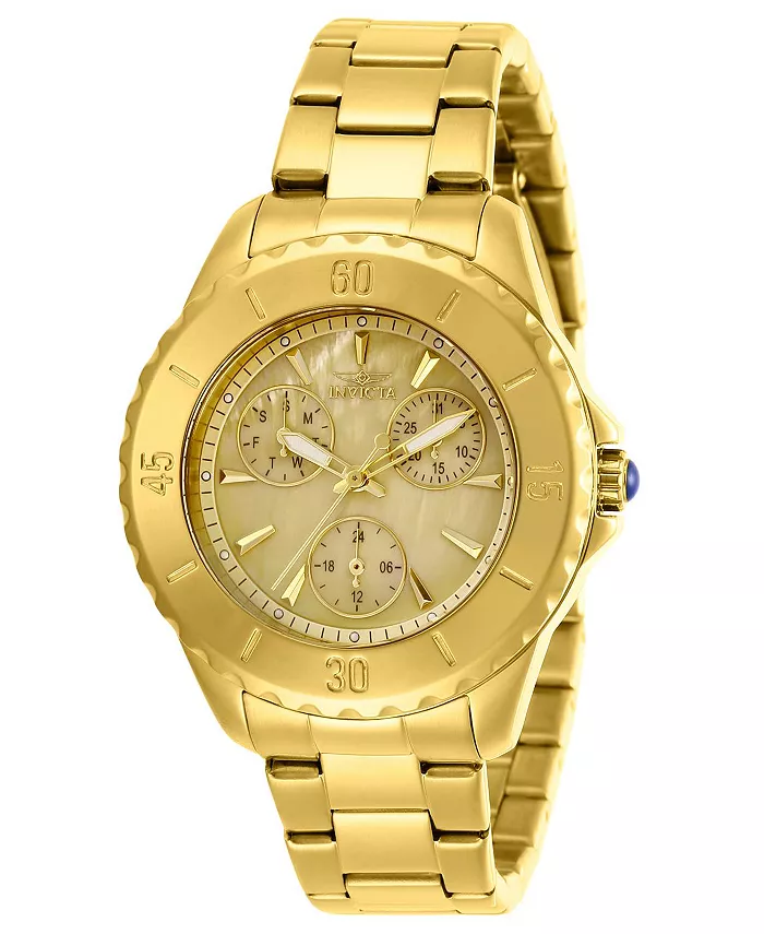 Женские часы 29107 Angel Quartz с золотым циферблатом и тремя стрелками Invicta, золотой
Женские часы 29107 Angel Quartz с золотым циферблатом и тремя стрелками Invicta, золотой