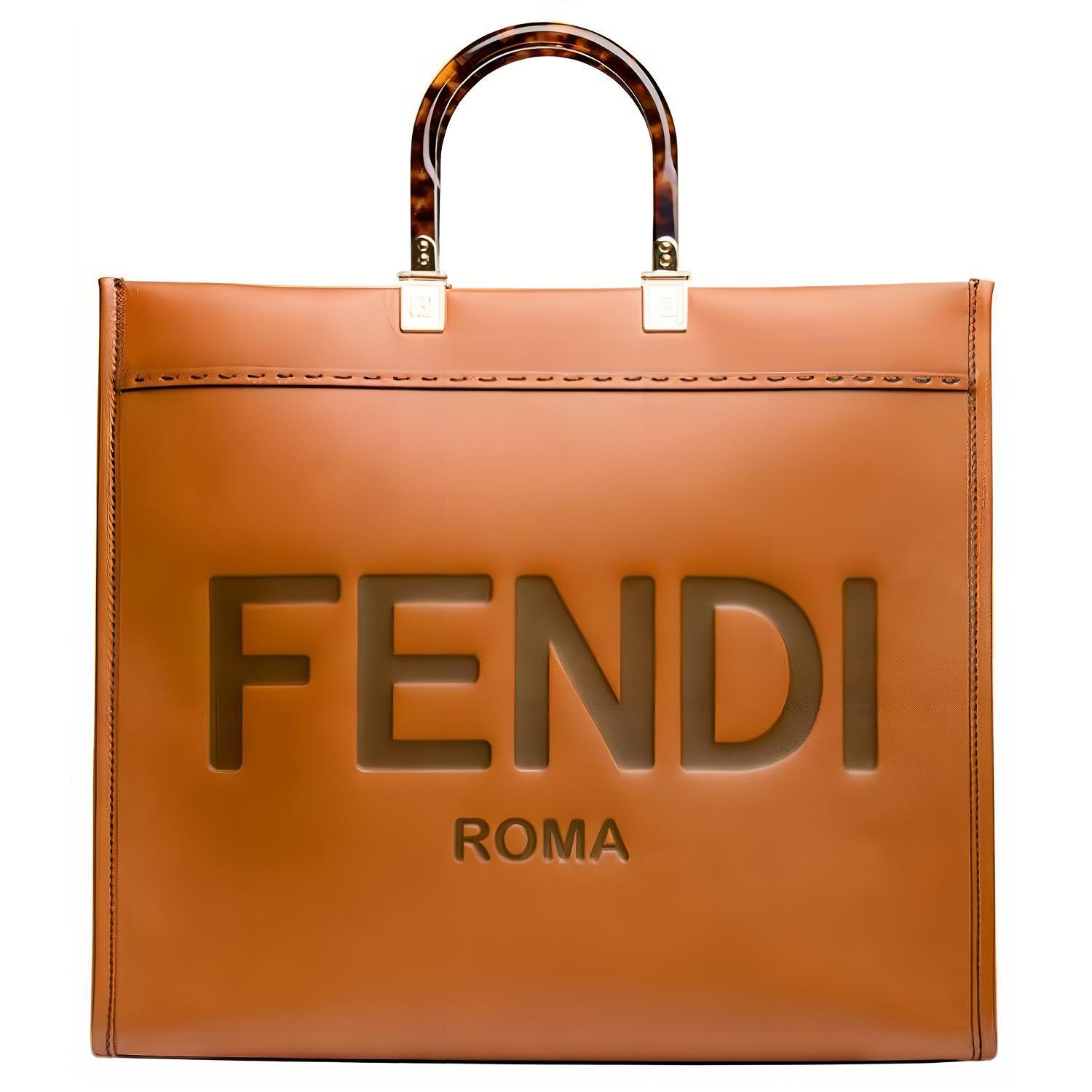 FENDI Сумка-шоппер Sunshine Cow из натуральной кожи, большая унисекс коричневая
FENDI Сумка-шоппер Sunshine Cow из натуральной кожи, большая унисекс коричневая