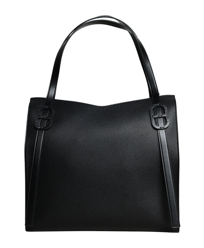 Сумка-Шоппер из зернистой кожи с застежкой-молнией. Twinset, черный
Сумка-Шоппер из зернистой кожи с застежкой-молнией. Twinset, черный