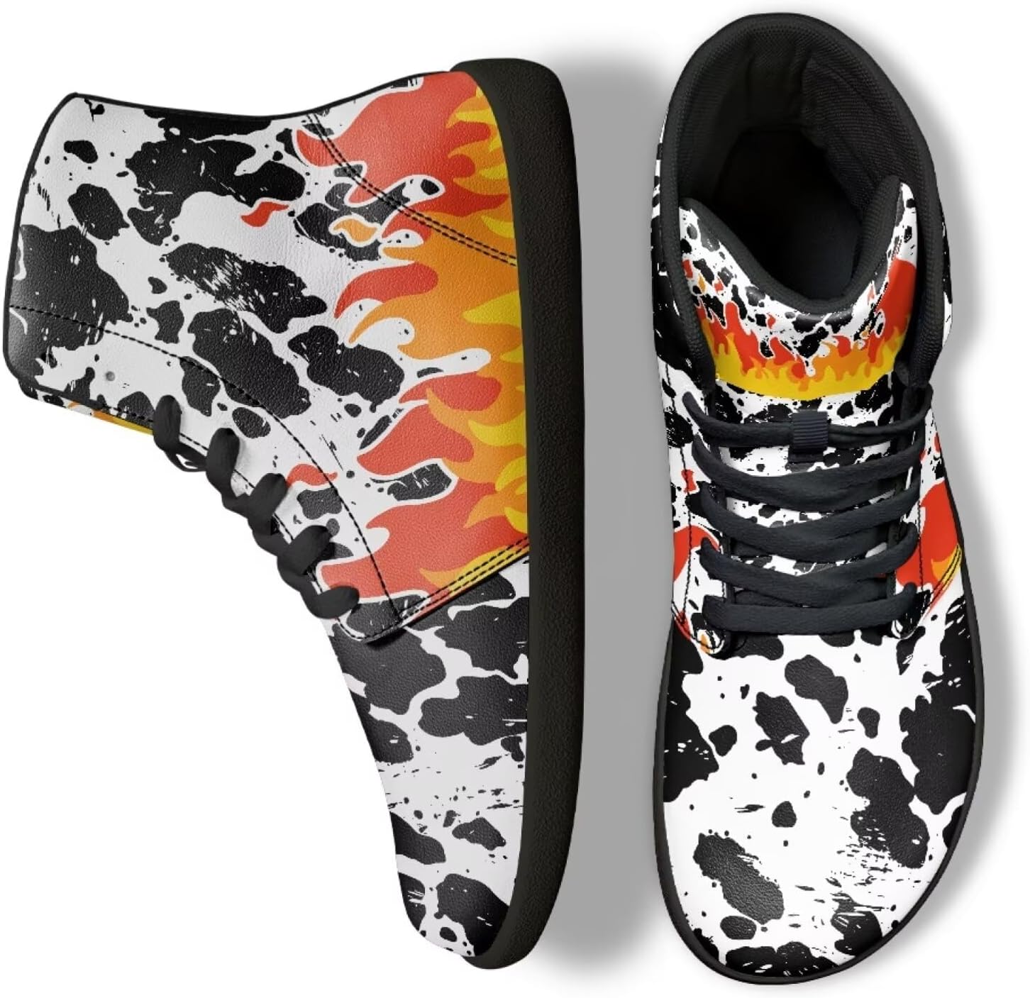 Кроссовки Jeiento с животным принтом, высокие, без шнуровки, для тенниса, удобные, спортивные, для фитнеса и бега, мужские, Cow Print Flame
Кроссовки Jeiento с животным принтом, высокие, без шнуровки, для тенниса, удобные, спортивные, для фитнеса и бега, мужские, Cow Print Flame