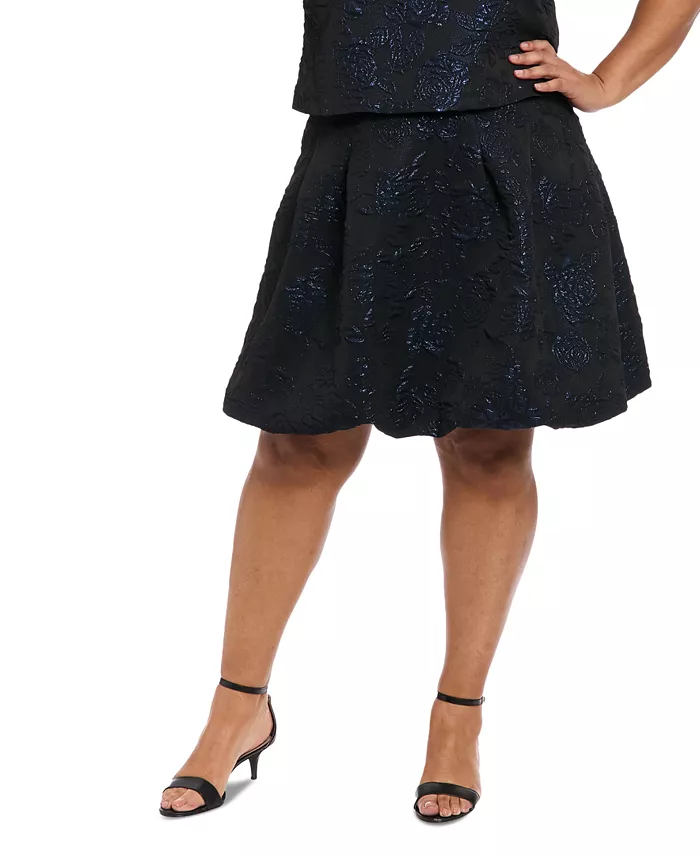 Юбка-фонарик с цветочным жаккардом больших размеров Muse, синий
Юбка-фонарик с цветочным жаккардом больших размеров Muse, синий