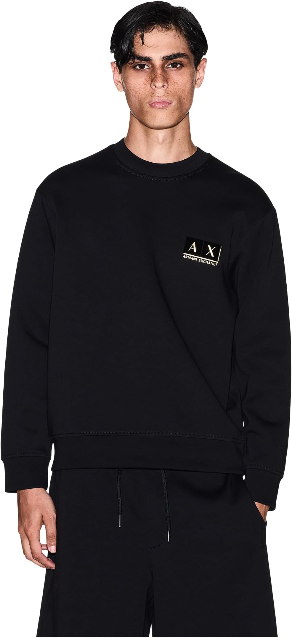 Женская толстовка-пуловер с золотой отделкой Armani Exchange, Black Shade Gold
Женская толстовка-пуловер с золотой отделкой Armani Exchange, Black Shade Gold