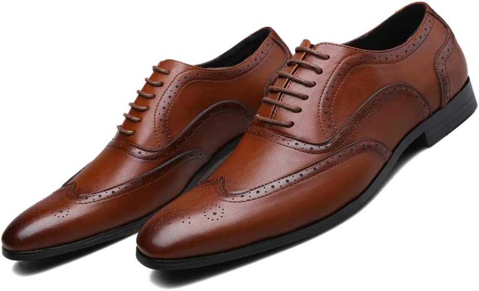 Мужские легкие оксфорды с брогированием с крыльями - шнуровки для повседневной и деловой носки, свадебные и формальные туфли Spedify, коричневый
Мужские легкие оксфорды с брогированием с крыльями - шнуровки для повседневной и деловой носки, свадебные и формальные туфли Spedify, коричневый