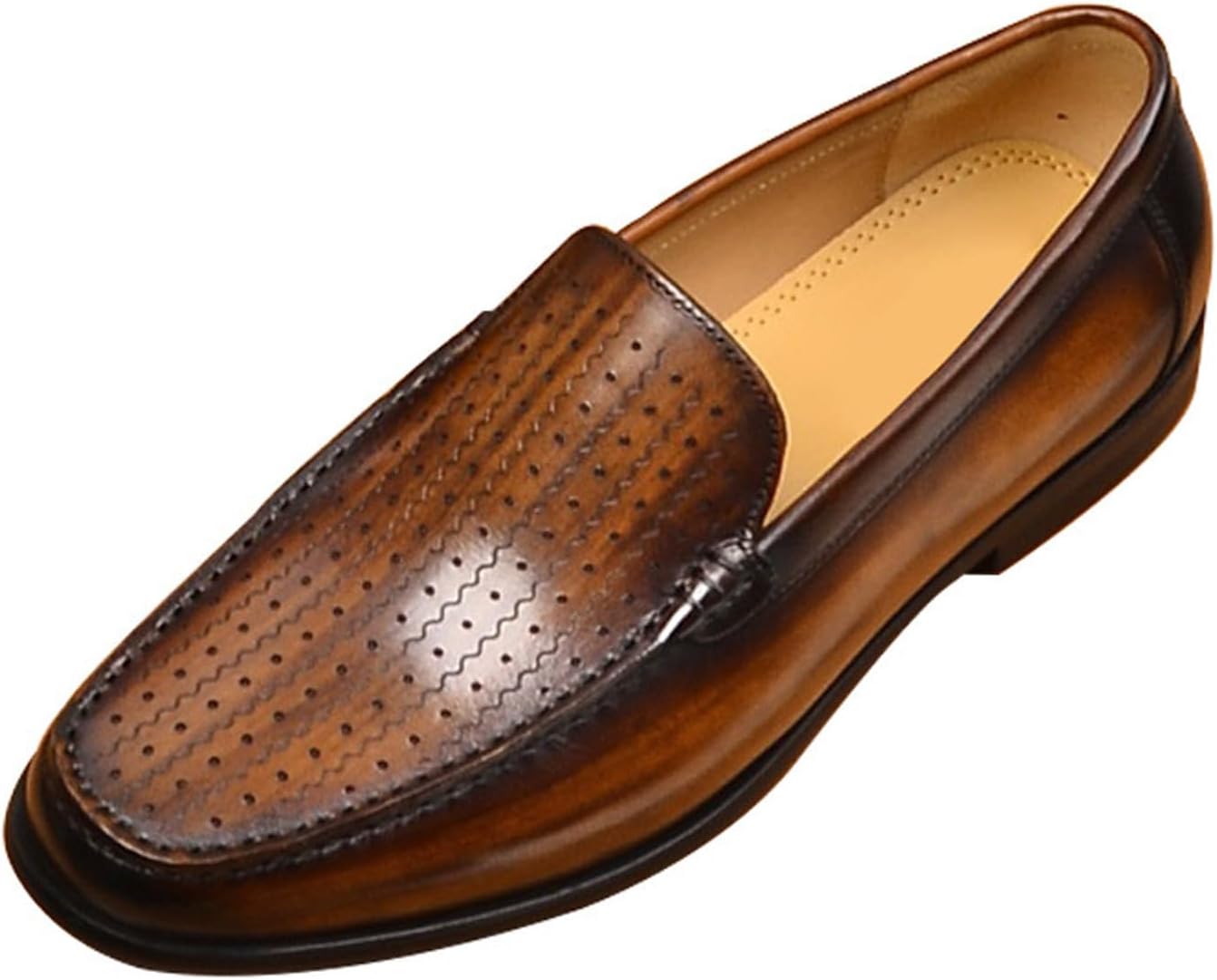 Мужские слипоны Santimon из натуральной кожи - дышащие и легкие деловые туфли для офиса, работы и официальных мероприятий - нескользящая подошва для комфорта на весь день, коричневый
Мужские слипоны Santimon из натуральной кожи - дышащие и легкие деловые туфли для офиса, работы и официальных мероприятий - нескользящая подошва для комфорта на весь день, коричневый