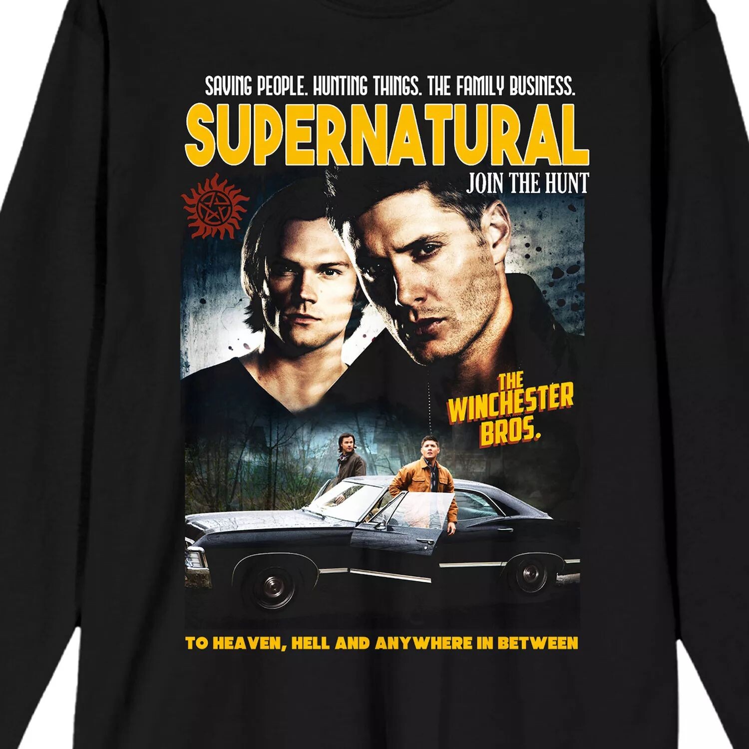 Мужская футболка с графическим плакатом «Присоединяйтесь к охоте» и плакатом «Сверхъестественное» Licensed Character
Мужская футболка с графическим плакатом «Присоединяйтесь к охоте» и плакатом «Сверхъестественное» Licensed Character