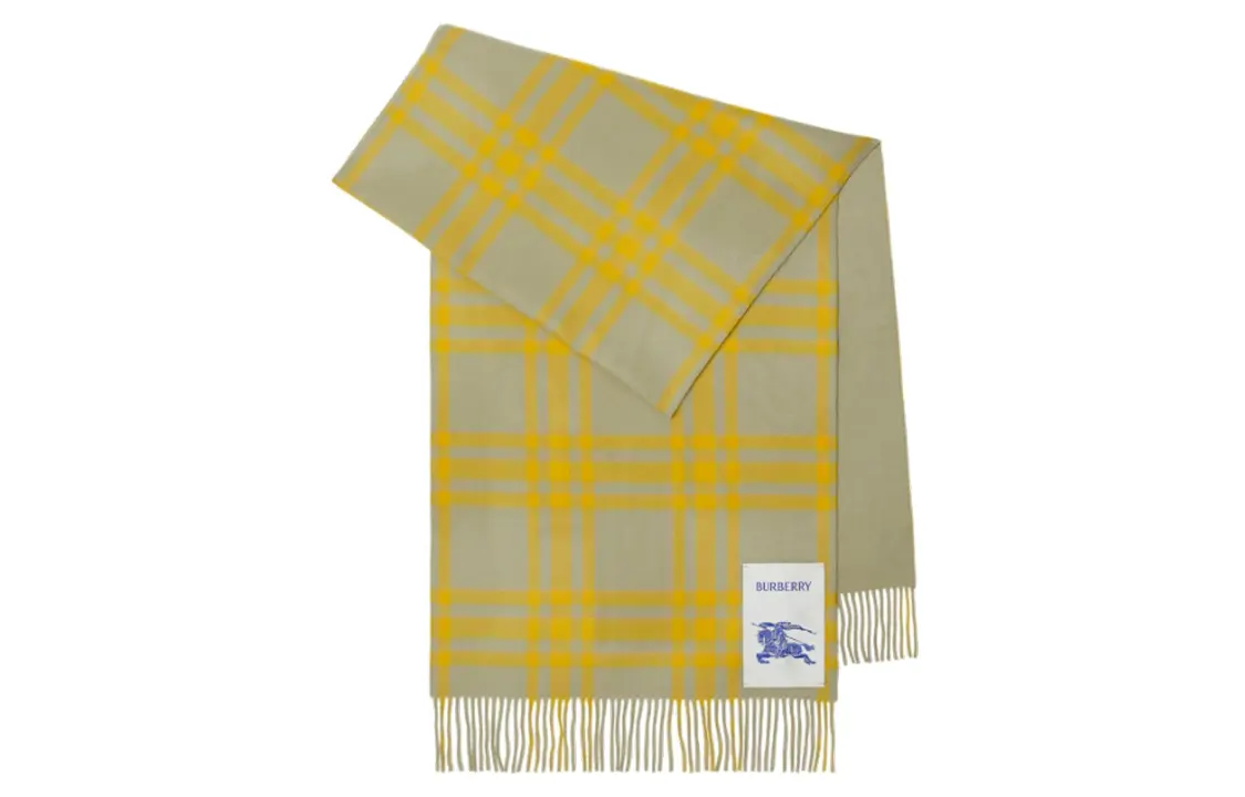 Двусторонний кашемировый шарф Checked Burberry, желтый
Двусторонний кашемировый шарф Checked Burberry, желтый