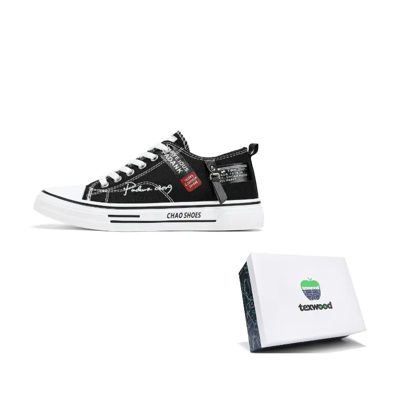 TEXWOOD Мужские низкие кеды из холста черные, цвет Black
TEXWOOD Мужские низкие кеды из холста черные, цвет Black