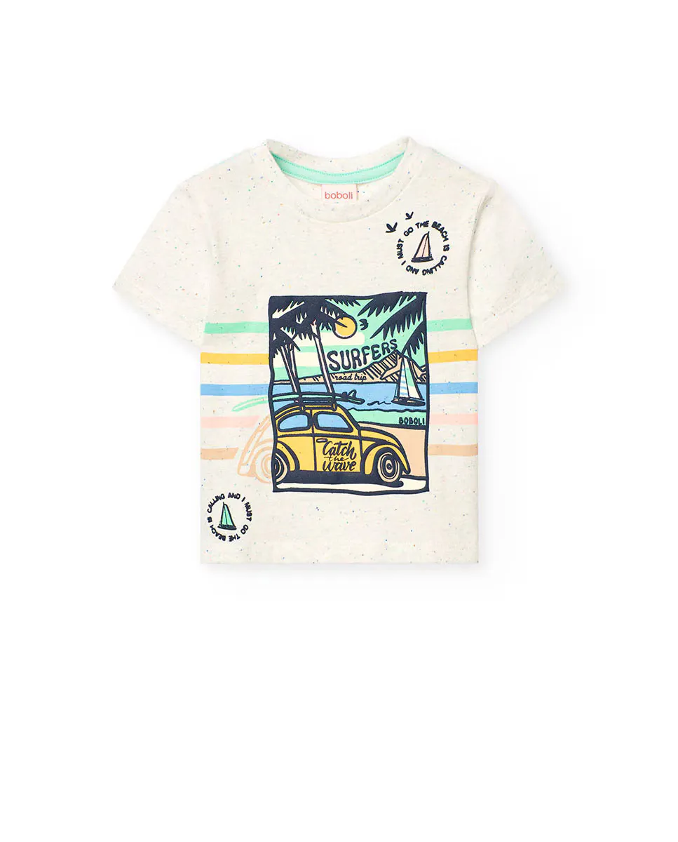 Футболка для мальчика из хлопка с принтом спереди Boboli, белый
Футболка для мальчика из хлопка с принтом спереди Boboli, белый