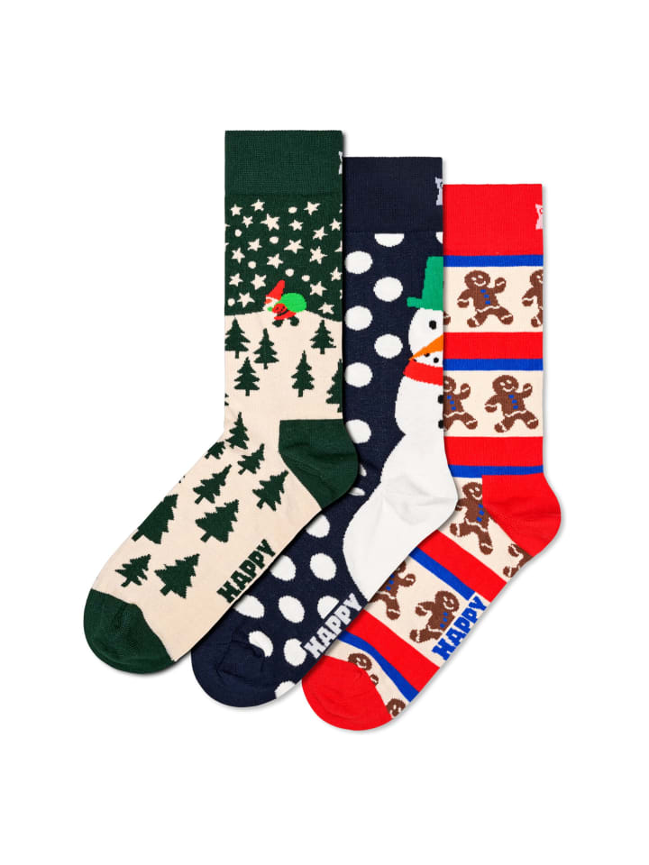 Happy Socks Набор из 3 пар носков, праздничные, темно-зеленого цвета
Happy Socks Набор из 3 пар носков, праздничные, темно-зеленого цвета