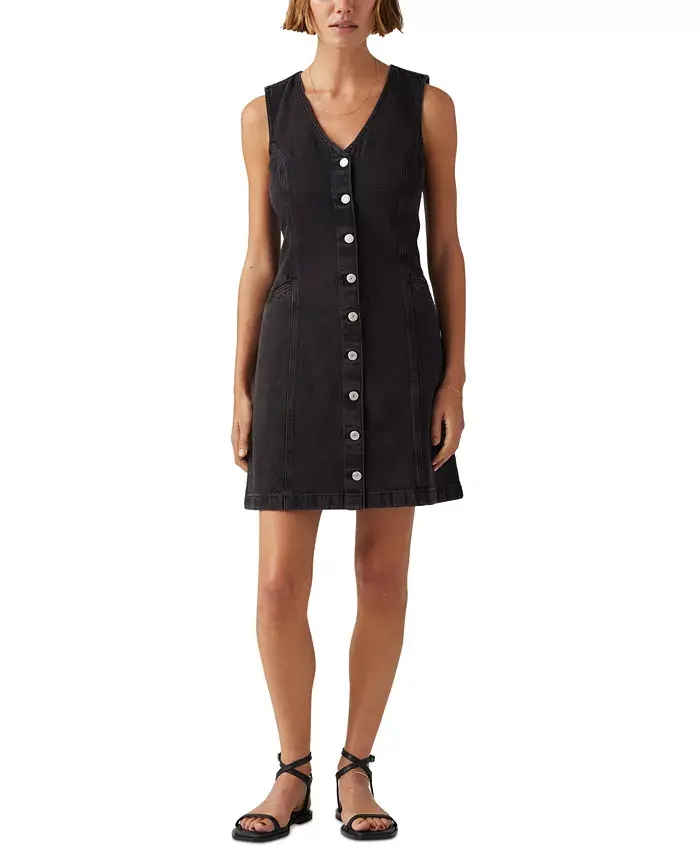 Женское платье-жилет Vianna на пуговицах из денима Levi's, черный
Женское платье-жилет Vianna на пуговицах из денима Levi's, черный